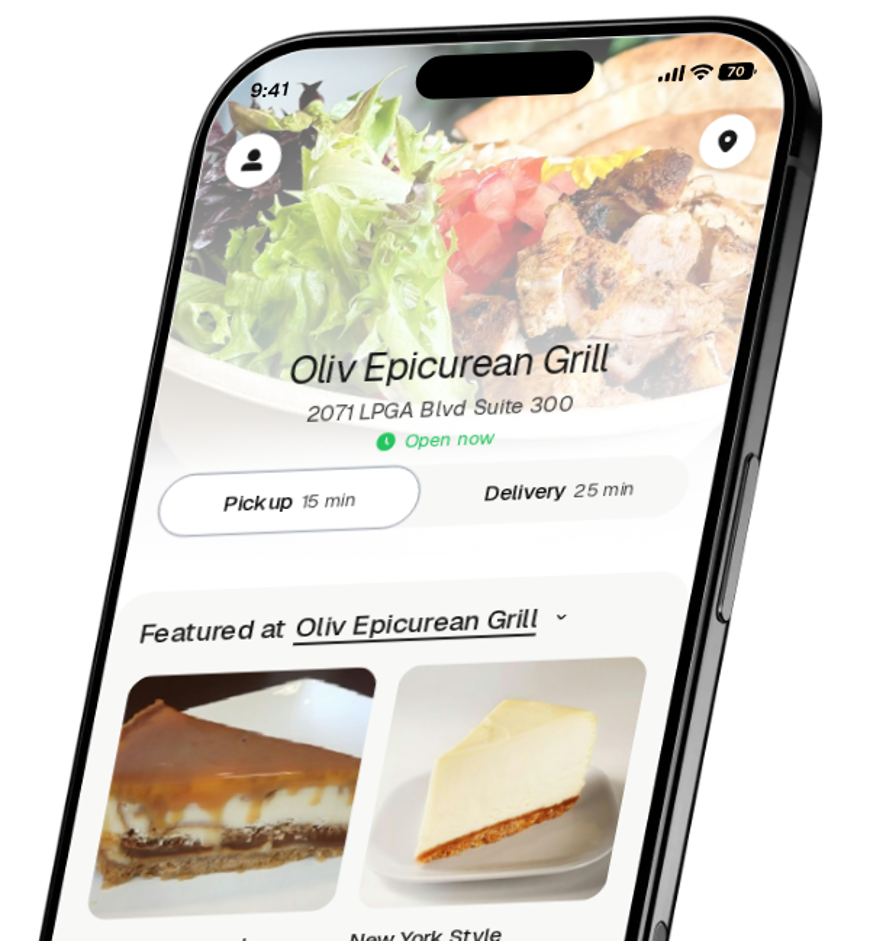Oliv Epicurean Grill app preview